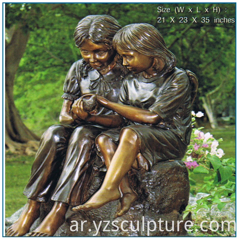 bronze children sculpture